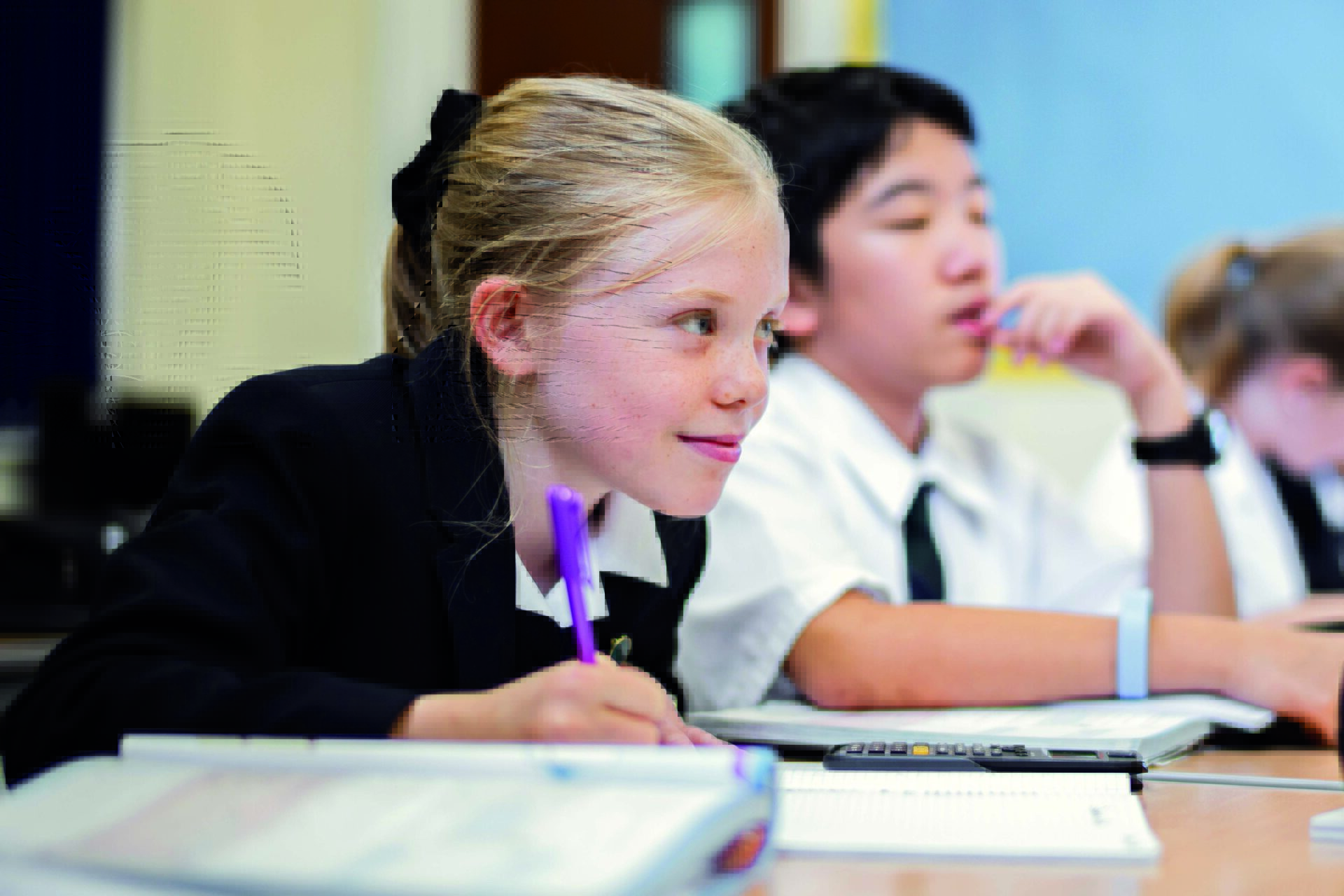 students listening in the classroom