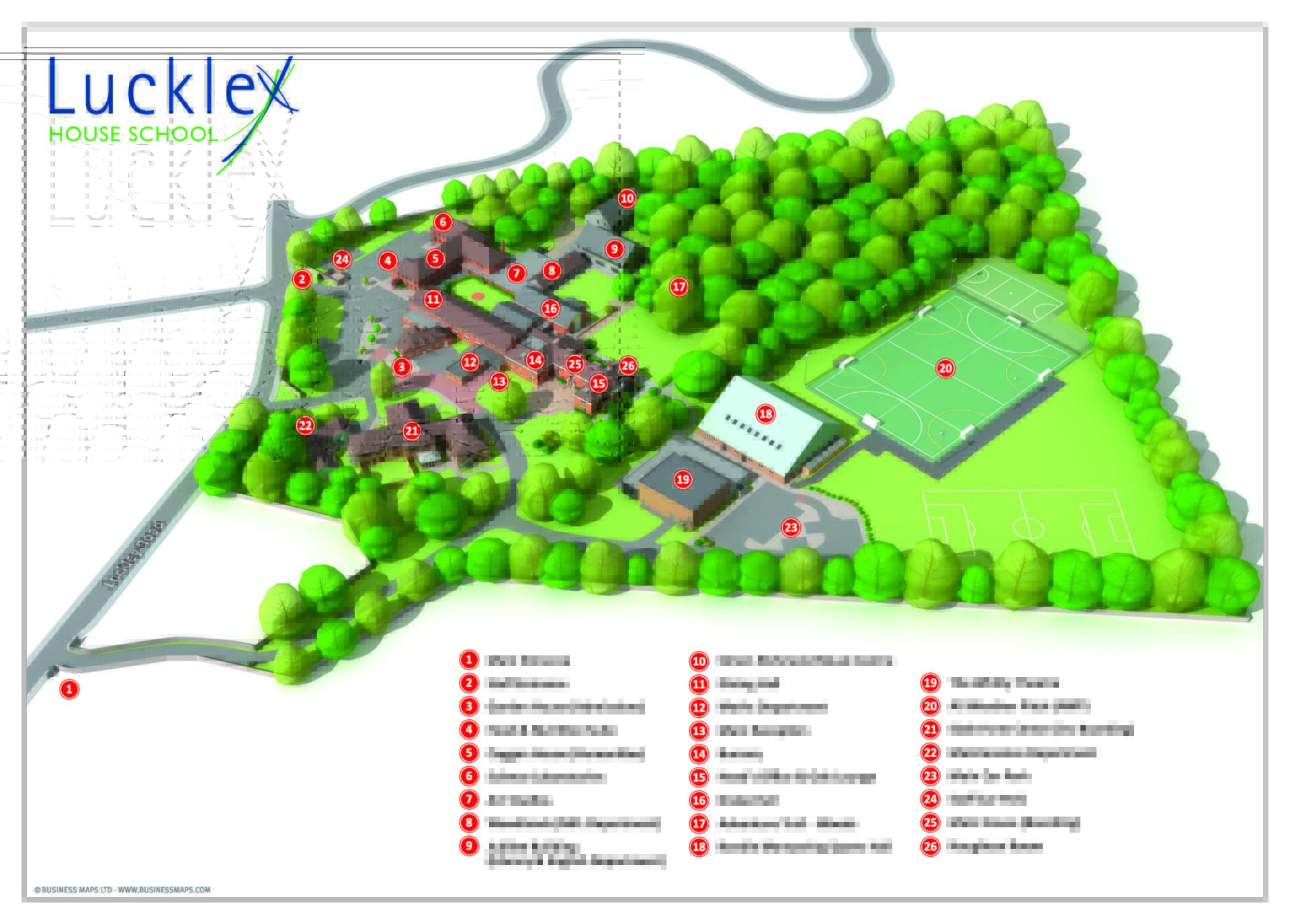 Luckley House Map