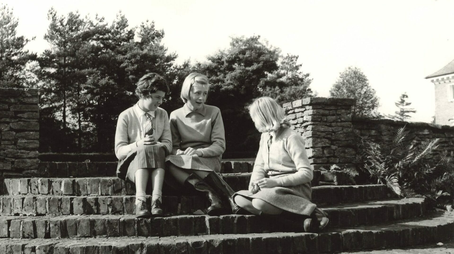 3 girls on the steps